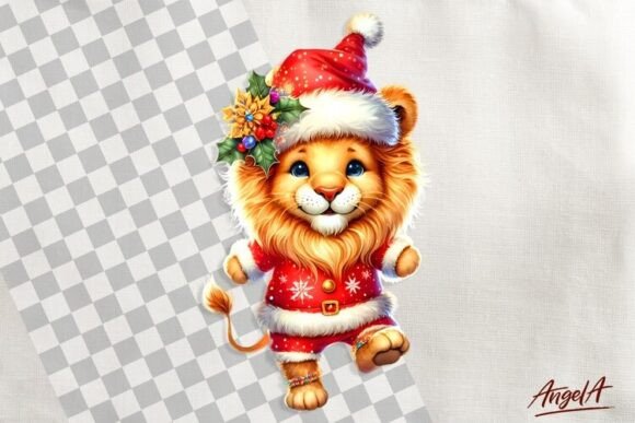 Download Christmas Clipart, Cute Lion Clipart PNG - Premium Resources