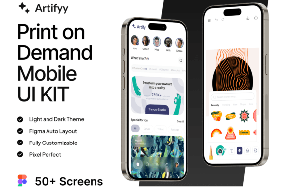 Download Artifyy - Print on Demand Mobile UI KIT - Premium Resources